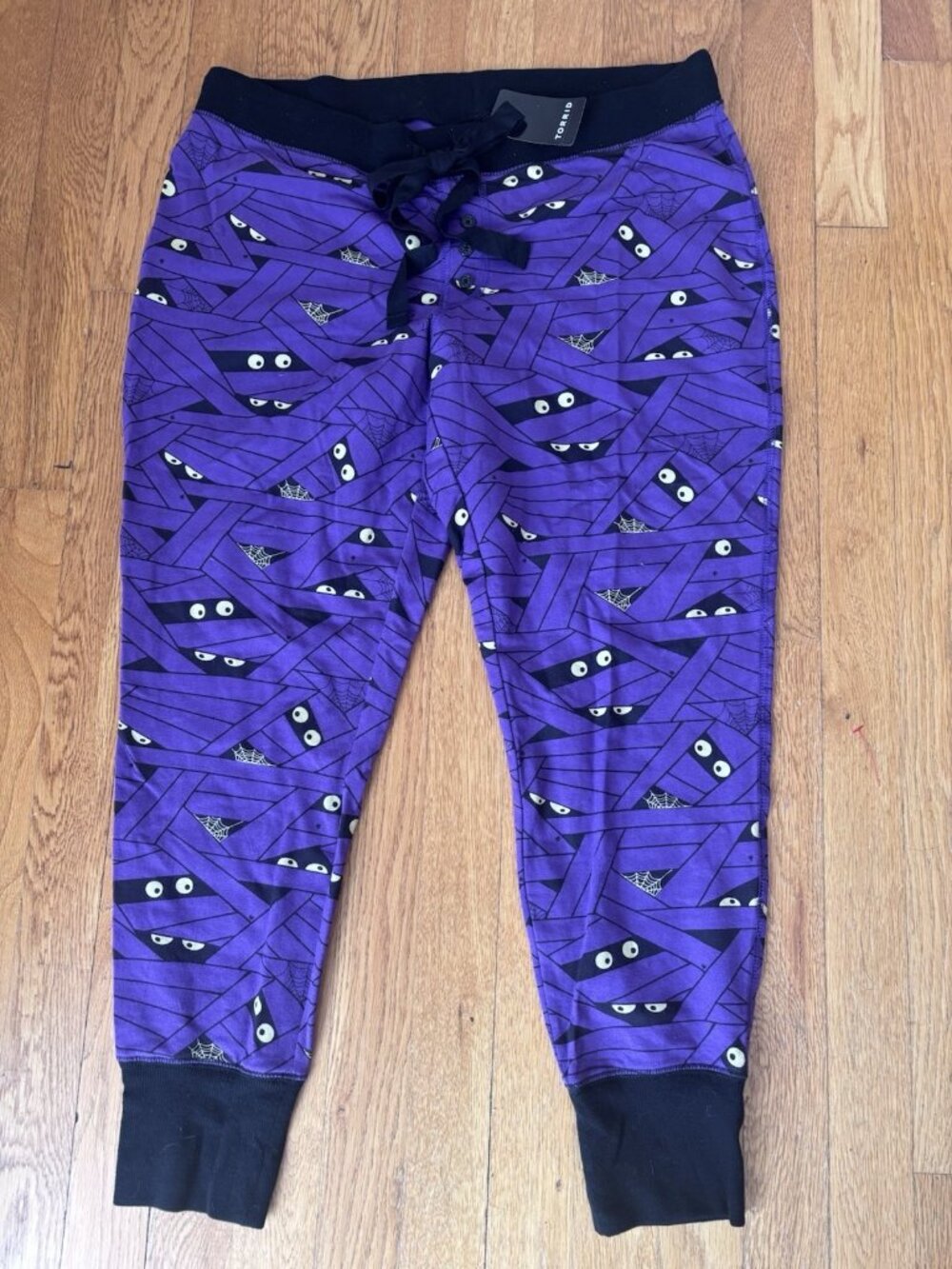 NWT Torrid Sleep Size 1X Purple Mummy Wrap Legging Jogger Pants